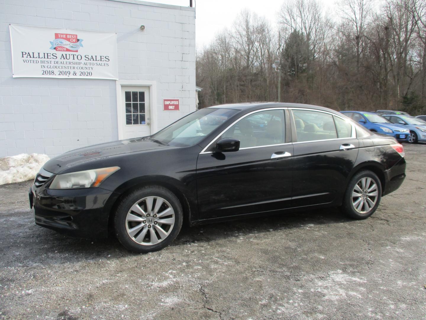 2011 BLACK Honda Accord EX V-6 SEDAN AT (1HGCP3F74BA) with an 3.5L V6 SOHC 24V engine, AUTOMATIC transmission, located at 540a Delsea Drive, Sewell, NJ, 08080, (856) 589-6888, 39.752560, -75.111206 - Photo#1